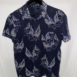 Polo Short Sleeve Sailboat Size Medium